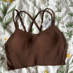 BNWT Like a Cloud Longline Bra size 6 Java lululemon